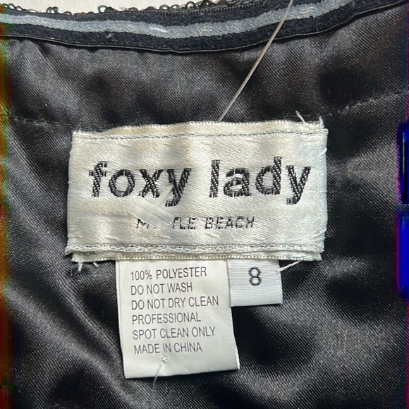 Foxy Lady Fairygoth Whemsigoth Witchy Jewel Party Mini dress SZ 8 Black - Picture 8 of 9